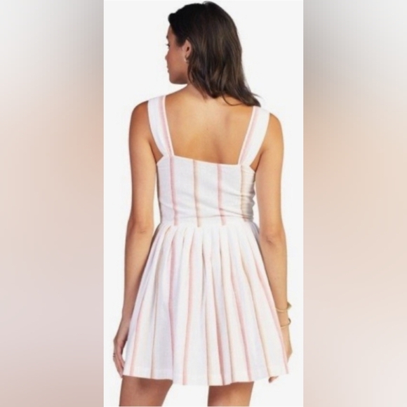 ROXY Sunlit Twist Dress, Color Cream Pink Size SP - Picture 2 of 16